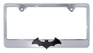 Batman 3D Black Bat Chrome License Plate Frame, Metal