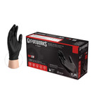 GLOVEWORKS Industrial Black Nitrile Gloves, Box of 100, 5 Mil, Size X-Large, Latex Free, Powder Free, Textured, Disposable - GPNB48100-BX