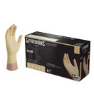 GLOVEWORKS HD Industrial Ivory Latex Gloves, Box of 100, 8 Mil, Size Medium, Powder Free, Textured, Disposable, ILHD44100-BX