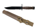 Ontario OKC3S Marine Bayonet, Tan Handle, Black Blade, with Sheath