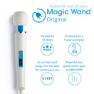 Authentic Magic Wand Massager Original HV-260 – Plug-in 2-Speed w/ Flexible Neck and Ultra-Powerful Motor for Deep, Rumbling, Muscle Relaxing Vibrations. 6-Foot Cord, 1-Year Warranty