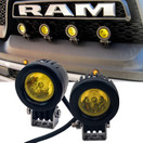 OZ-USA Amber Mini Trail Lights LED CREE Spot Motorcycle Offroad Dual Sport Enduro Fog