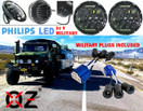 7" OZ-USA 75w High Output Military LED Headlight 24 volts M35a2 M35 M35a3 M923 Truck HMMWV M998 DIESEL