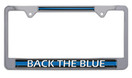 Back The Blue Police License Plate Frame  - Metal