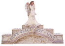 Angel with Baby Jesus Advent Candleholder, 10 1/4 Inch