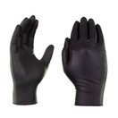 GLOVEWORKS Black Disposable Nitrile Industrial Gloves, 5 Mil, Latex & Powder-Free, Food-Safe, Textured, Small, Box of 100