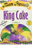 Mam Papaul's Mardi Gras King Cake Kit with Praline Filling - 18 Servings, 28.5 ounce