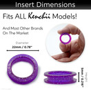 Kenchii Extra Soft Premium Quality Shear Finger Ring Inserts Thick | Pink - KEFIB-Pink