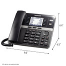 Panasonic Office Phone, Expandable 4-Line Desk Phone for Small and Medium Business, Corded Phone Base Station Expandable Up to 10 Business Phones Wirelessly - KX-TGW420B (Black)