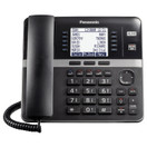 Panasonic Office Phone, Expandable 4-Line Desk Phone for Small and Medium Business, Corded Phone Base Station Expandable Up to 10 Business Phones Wirelessly - KX-TGW420B (Black)