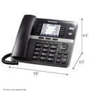 Panasonic Office Phone, Expandable 4-Line Desk Phone for Small and Medium Business, Corded Phone Base Station Expandable Up to 10 Business Phones Wirelessly - KX-TGW420B | Black