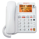 AT&T CL4940 Corded Standard Phone with Answering System and Backlit Display, White [New Improved Version]