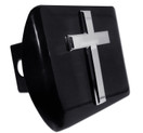 Elektroplate Chrome Cross Black Metal HItch Cover CROSS-BASIC-BLK-HC