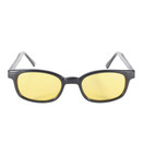 Original X-KD's Biker Yellow Lenses Black Frames Sunglasses 10112