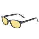 Original X-KD's Biker Yellow Lenses Black Frames Sunglasses 10112