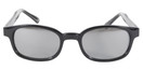 Pacific Coast Original KD's Biker Sunglasses (Black Frame/Silver Mirror Lens)