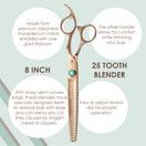 Kenchii KERO25T (25 Tooth Blender) Rose Shears - Rose Gold