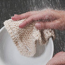 Toockies Hand knit Organic Cotton & Jute Scrub Cloths in Vintage Dish Cloth Pattern- 2 pack