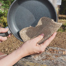 Toockies Hand knit Organic Cotton & Jute Scrub Cloths in Vintage Dish Cloth Pattern- 2 pack