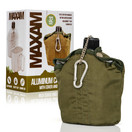 Maxam Aluminum Canteen With Cover and Cup, 32 Ounce