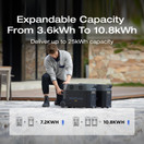 EF ECOFLOW Portable Power Station 3600Wh DELTA Pro, 2.7H to Full Charge, 5 AC Outlets, 3600-4500W, 120V Lifepo4 Power Station with Expandable Capacity, Solar Generator for Home Use, Blackout, RV