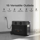 EF ECOFLOW Portable Power Station 3600Wh DELTA Pro, 2.7H to Full Charge, 5 AC Outlets, 3600-4500W, 120V Lifepo4 Power Station with Expandable Capacity, Solar Generator for Home Use, Blackout, RV