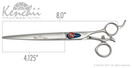 Kenchii Five Star Swivel Professional Grooming Shears/Scissors (8-Inch Straight)