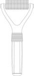 Kenchii Luxury Pet Grooming Rake 23-Teeth | KEWR23T