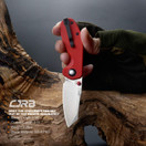 CJRB Folding Knives Maileah (J1918-REF) AR-RPM9 Powder Steel Balde G10 Tactical Handle Pocket Folding Knife, EDC Red