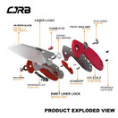 CJRB Folding Knives Maileah (J1918-REF) AR-RPM9 Powder Steel Balde G10 Tactical Handle Pocket Folding Knife, EDC Red