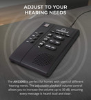 ClearSounds ANS3000 Amplified Answering Machine for Analog Telephones Landline, with Up to 30dB Amplification