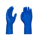 GLOVEWORKS Blue Disposable Latex Exam Gloves, 13 Mil, Powder-Free, Textured, Non-Sterile, Longer Cuff, X-Large , Box of 50