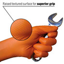 Tiger Grip Orange Superior Grip Disposable Nitrile Gloves, XL Box of 90 - Great for Mechanics, Auto Hobbyists, Industrial & Manual Laborers , Cleaning Work & More EPPCO 08845S