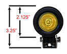 OZ-USA Amber Mini Trail Lights LED CREE Spot Motorcycle, Offroad Dual Sport Enduro Fog