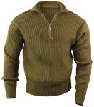 Rothco Quarter Zip Acrylic Commando Sweater- Olive Drab Medium
