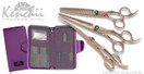 Kenchii Rose Gold Grooming Shears for All Breeds (7.0" 3 Piece Set)