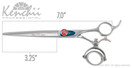 Kenchii Grooming Five Star 7.0" Double Swivel Straight Shear KEFSS7