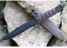 Ontario OKC3S Marine Bayonet, Tan Handle, Black Blade, w/ Sheath