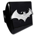 Elektroplate Batman Bat Emblem on Black Metal Hitch Cover BAT-3D-BLK-HRC