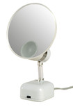 Floxite FL-510-2 LED LIGHTED 5" MIRROR - 10X "SUPERVISION" W/BATTERY BASE/AD