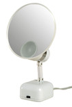 Floxite FL-510-2 LED LIGHTED 5" MIRROR - 10X "SUPERVISION"  with BATTERY BASE/AD