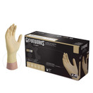 GLOVEWORKS HD Industrial Ivory Latex Gloves, Box of 100, 8 Mil, Size Medium, Powder Free, Textured, Disposable,  ILHD44100-BX