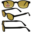 Pacific Coast Sunglasses Original KD's Biker Sunglasses 2-pack Smoke and Yellow Lenses, Black