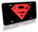 Elektroplate Superman Red and Black 3D License Plate SUPER-RED-BLK-LP