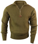 Rothco Quarter Zip Acrylic Commando Sweater -Olive Drab Large