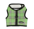 Bark Appeal Mesh Wrap N Go Harness | green plaid, large