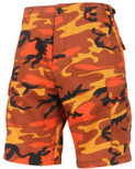 Rothco Colored Camo BDU Shorts -Savage Orange Camo Medium