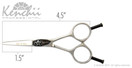 Kenchii Five Star Even Handle Dog Grooming Shears - 4.5" Straight Shears KEFS45