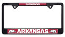 Elektroplate Arkansas Razorbacks Black License Plate Frame | ARK-MASC-STD-BLK-LPF