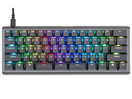 KINESIS Gaming TKO Mechanical Keyboard Limited Edition (60% Layout, Optional Split Spacebar, Hotswap, Double PBT Keycaps, Aluminum Construction, 8 Pop-Out Feet, NKRO, and Hard-Shell Travel Case